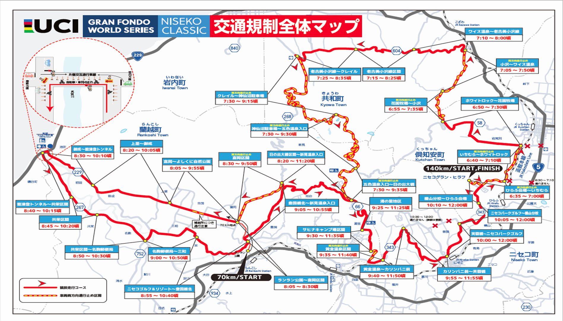 交通規制のお知らせ | ニセコクラシック